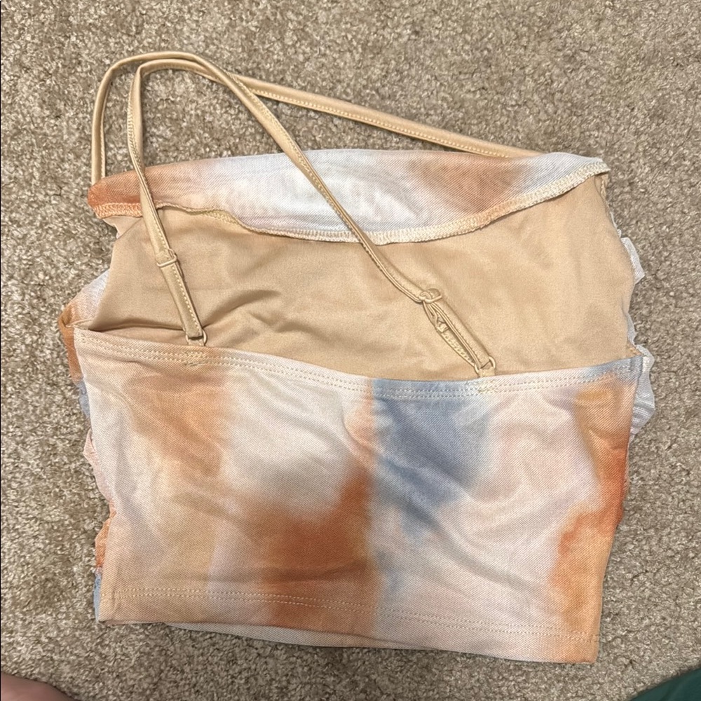 Chic Multicolor Ruched Top - Picture 2 of 3